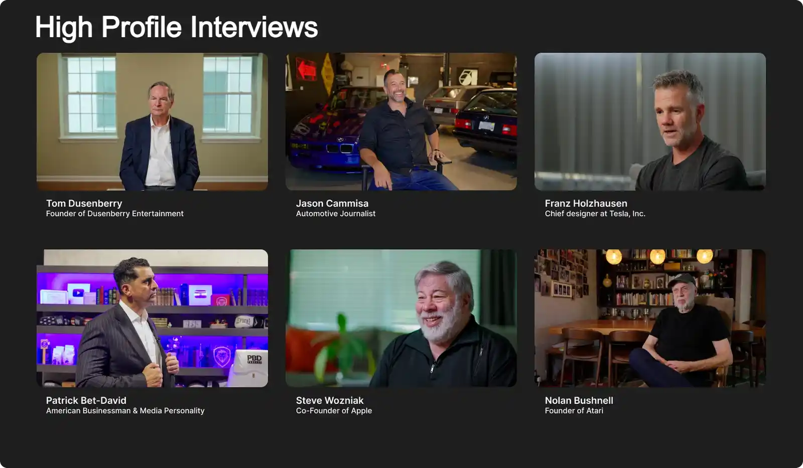 Company take interview podcast in there production studio